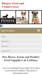Mobile Screenshot of pioneerfeedandcountrystore.co.uk